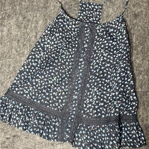 Fire Los Angeles Black and Blue Floral tank top boho size small
